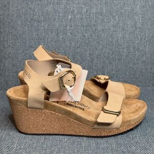 Birkenstock Women’s Papllio Soley Sandcastle Nubuck Wedge  Sandals size 7